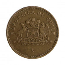 Km#226.2 100 Pesos  1992 SO MBC Chile  América  Bronze de alumínio 27(mm) 9(gr)