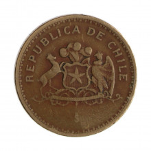 Km#226.1 100 Pesos 1986 SO MBC Chile América Bronze de alumínio 27(mm) 9(gr)