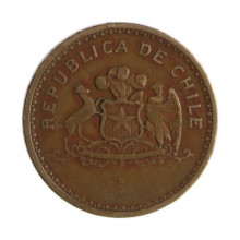 Km#226.1 100 Pesos  1985 SO MBC Chile  América  Bronze de alumínio 27(mm) 9(gr)