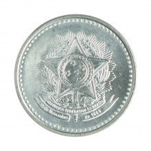 Moeda V-396 1 Cruzado 1987 FC Aço Inoxidável Ø23mm 4,4gr.*