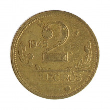 V-241 2 Cruzeiros 1945 BC/MBC Com Sigla C/Sinais de Limpeza