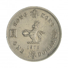 Km#35 1 Dollar 1972 MBC Hong Kong Ásia Cupro-Níquel 30(mm) 11.67(gr)