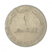 Km#6.2 1 Dirham 1419 - 1998 MBC Emirados Árabes  Ásia Cupro-Níquel   23.8(mm) 6.4(gr)
