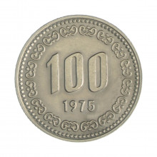 Km#9 100 Won 1975 MBC+ Coréia do Sul Ásia Cupro-Níquel   24(mm) 5.42(gr)