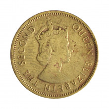 Km#28.1 10 Cents 1964 H MBC Hong Kong Ásia Níquel com revestimento de latão 20.6(mm) 4.5359(gr)