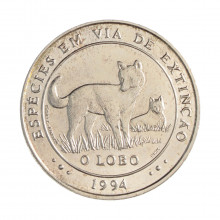Km#676 1 000 Escudos 1994 SOB+ Portugal Europa O Lobo Prata 0.500 40(mm) 28(gr)