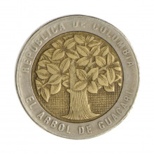 Km#286 500 Pesos  2011 MBC Colômbia  América  Bimetálico 23.8(mm) 7.4(gr)