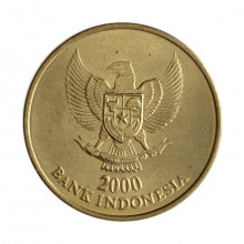 Km#59 500 Rupiah 2000 SOB Indonésia Ásia Bronze-Alumínio 24(mm) 5.34(gr)