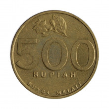Km#59 500 Rupiah 2000 MBC/SOB Indonésia Ásia Bronze-Alumínio 24(mm) 5.34(gr)