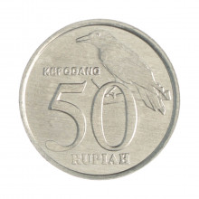 Km#60 50 Rupiah 2002 SOB/FC Indonésia Ásia Alumínio 20(mm) 1.36(gr)