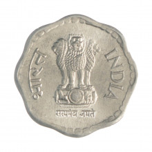 Km#39 10 Paise 1989 SOB Índia  Ásia Alumínio  23.3(mm) 1.76(gr)