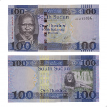 P#15c 100 Pounds 2017 FE Sudão do Sul África