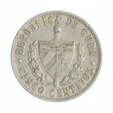 Km#34 5 Centavos 1971 MBC Cuba América  Alumínio 21.21(mm) 1.5(gr)
