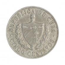 Km#34 5 Centavos 1968 MBC Cuba América  Alumínio 21.21(mm) 1.5(gr)