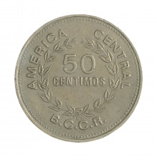 Km#189.3 50 Céntimos 1976 MBC Costa Rica  América  Cupro-Níquel  26(mm) 7.1(gr)
