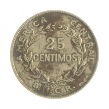 Km#175 25 Céntimos 1948 MBC Costa Rica  América  Cupro-Níquel  23(mm) 3.45(gr)