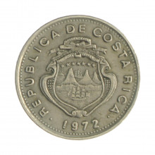 Km#185.3 10 Céntimos 1972 MBC Costa Rica  América  Cupro-Níquel  18(mm) 2(gr)