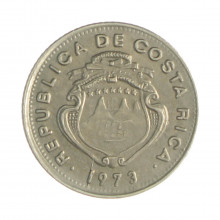 Km#184.3 5 Céntimos 1973 MBC Costa Rica  América  Cupro-Níquel  15(mm) 1(gr)