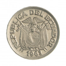 Km#81 50 Centavos  1963 MBC+ Equador  América  Aço com revestimento de níquel  23(mm) 5(gr)