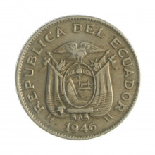 Km#76b 10 Centavos  1946 MBC+ Equador  América  Cupro-Níquel  19(mm) 2.95(gr)