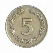 Km#75b 5 Centavos  1946 MBC+ Equador  América  Cupro-Níquel  17(mm) 1.95(gr)