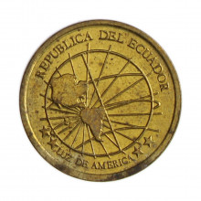 Km#104 1 Centavo 2000 BC Equador  América  Latão  19(mm) 2.5(gr)