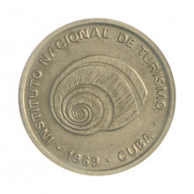 Km#412.3 5 Centavos 1989 MBC+ Cuba América  Cupro-Níquel  20(mm) 3.5(gr)