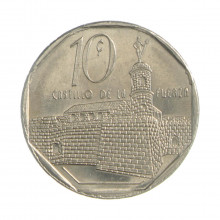 Km#576.2 10 Centavos 1999 MBC Cuba América  Aço com revestimento de níquel 20(mm) 4(gr)