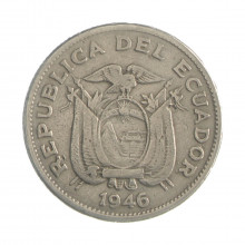 Km#78.2 1 Sucre 1946 MBC Equador  América  Níquel  26.2(mm) 6.75(gr)