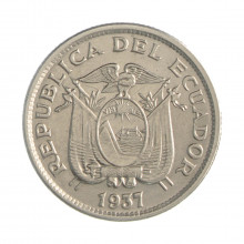 Km#78.1 1 Sucre 1937 HF MBC+ Equador  América  Níquel  26.2(mm) 6.75(gr)
