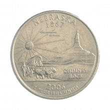 Quarter Dollar 2006 P MBC+ Nebraska