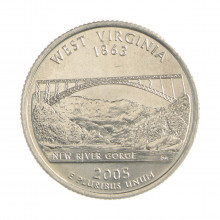 Quarter Dollar 2005 P MBC West Virginia