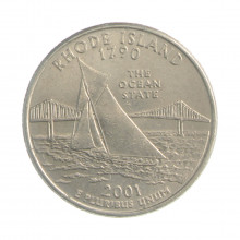 Quarter Dollar 2001 P MBC Rhode Island