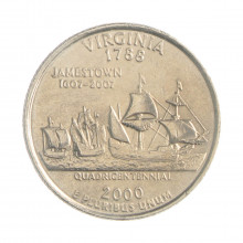 Quarter Dollar 2000 P MBC+ Virginia C/Mancha