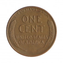 Km#A132 1 Cent 1944 MBC Estados Unidos  América  Lincoln Cent Espiga de Trigo  Bronze  19(mm) 3.11(gr)