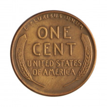Km#A132 1 Cent 1946 MBC+ Estados Unidos  América  Lincoln Cent Espiga de Trigo  Bronze 19(mm) 3.11(gr)