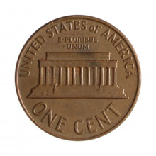 Km#201 1 Cent 1964 MBC+ Estados Unidos  América  Lincoln Memorial  Bronze 19(mm) 3.11(gr)