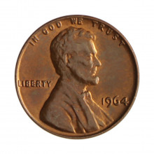 Km#201 1 Cent 1964 MBC/SOB Estados Unidos  América  Lincoln Memorial  Bronze 19(mm) 3.11(gr)