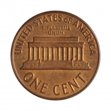 Km#201 1 Cent 1963 D MBC/SOB Estados Unidos América Lincoln Memorial Bronze 19(mm) 3.11(gr)