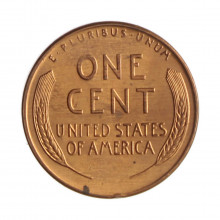 Km#A132 1 Cent 1957 D SOB Estados Unidos  América  Lincoln Cent Espiga de Trigo  Bronze 19(mm) 3.11(gr)