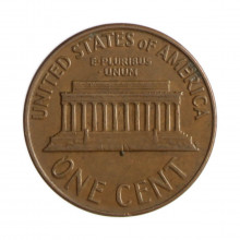 Km#201 1 Cent 1961 MBC Estados Unidos América Lincoln Memorial Bronze 19(mm) 3.11(gr)