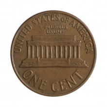 Km#201 1 Cent 1960 MBC+ Estados Unidos  América  Lincoln Memorial  Bronze 19(mm) 3.11(gr)