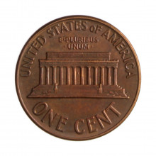 Km#201 1 Cent 1959 MBC+ Estados Unidos América Lincoln Memorial Bronze 19(mm) 3.11(gr)