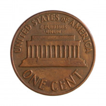 Km#201 1 Cent 1959 D MBC+ Estados Unidos  América  Lincoln Memorial  Bronze 19(mm) 3.11(gr)