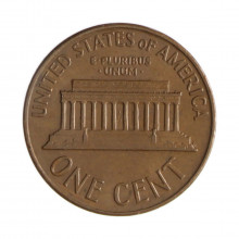 Km#201 1 Cent 1966 MBC+ Estados Unidos  América  Lincoln Memorial  Bronze 19(mm) 3.11(gr)