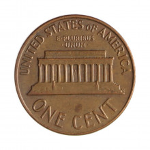 Km#201 1 Cent 1964 MBC Estados Unidos  América  Lincoln Memorial  Bronze 19(mm) 3.11(gr)