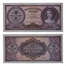 P#125 1 000 000 000 Pengo 1946 MBC+ Hungria Europa