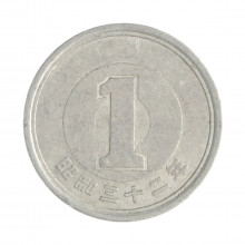 Km#74 1 Yen 1957 MBC Japão Ásia Alumínio 20(mm) 1(gr)