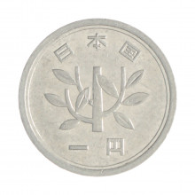 Km#74 1 Yen 1965 MBC Japão Ásia Alumínio 20(mm) 1(gr)
