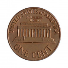 Km#201 1 Cent 1972 D MBC+ Estados Unidos  América  Lincoln Memorial  Bronze 19(mm) 3.11(gr)